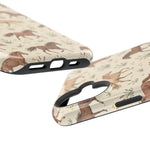 Wild Mustangs – Western Horse Pattern MagSafe Phone Case, glossy vertical dual-camera model, port openings and edge details