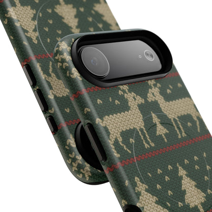 Holiday Knit Reindeer MagSafe Tough iPhone Case