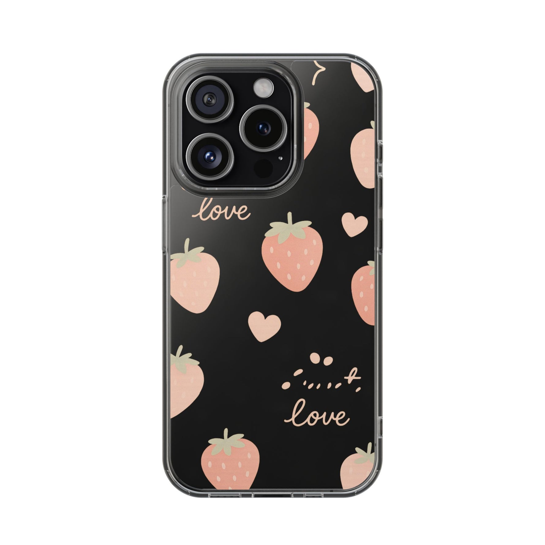 Sweet Love Strawberry Clear iPhone Case | MagSafe - Shamo's
