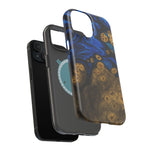 Blue Swirl & Burl Wood Impact iPhone Case | MagSafe compatible  Shamo's