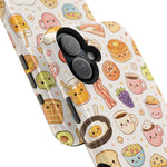 Kawaii Breakfast Pattern Magnetic Phone Case, Cute Cartoon Food Impact-Resistant Cover, MagSafe Compatible