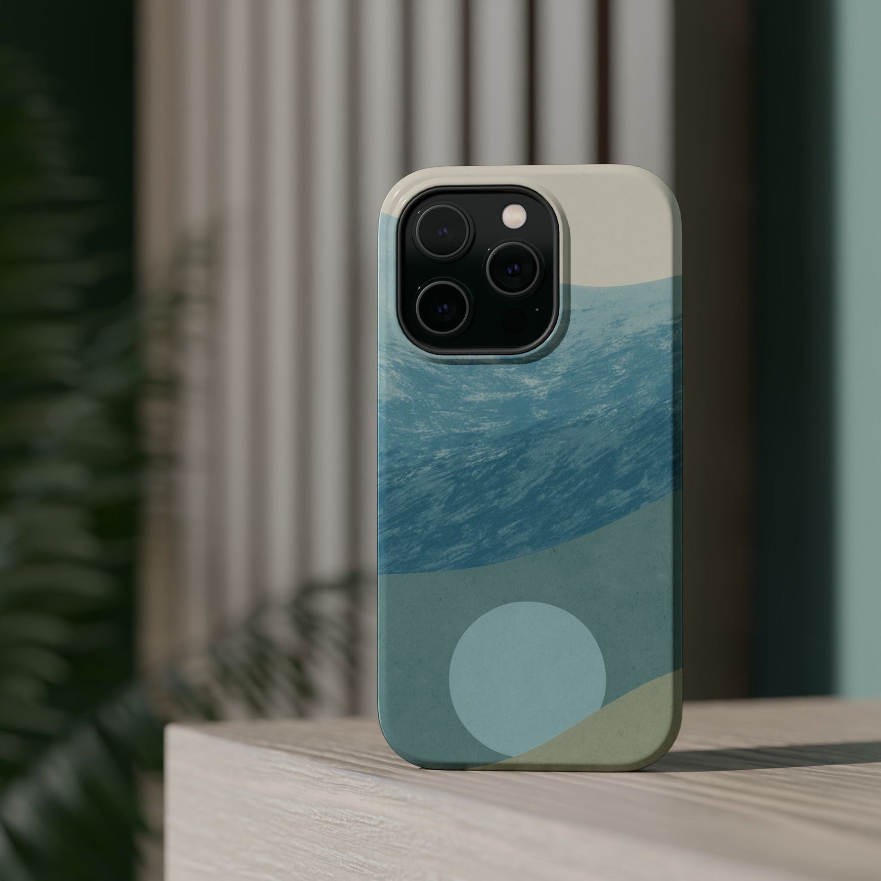 “Calm Over Chaos” Abstract Ocean Wave iPhone Case | MagSafe Compatible  Shamo's