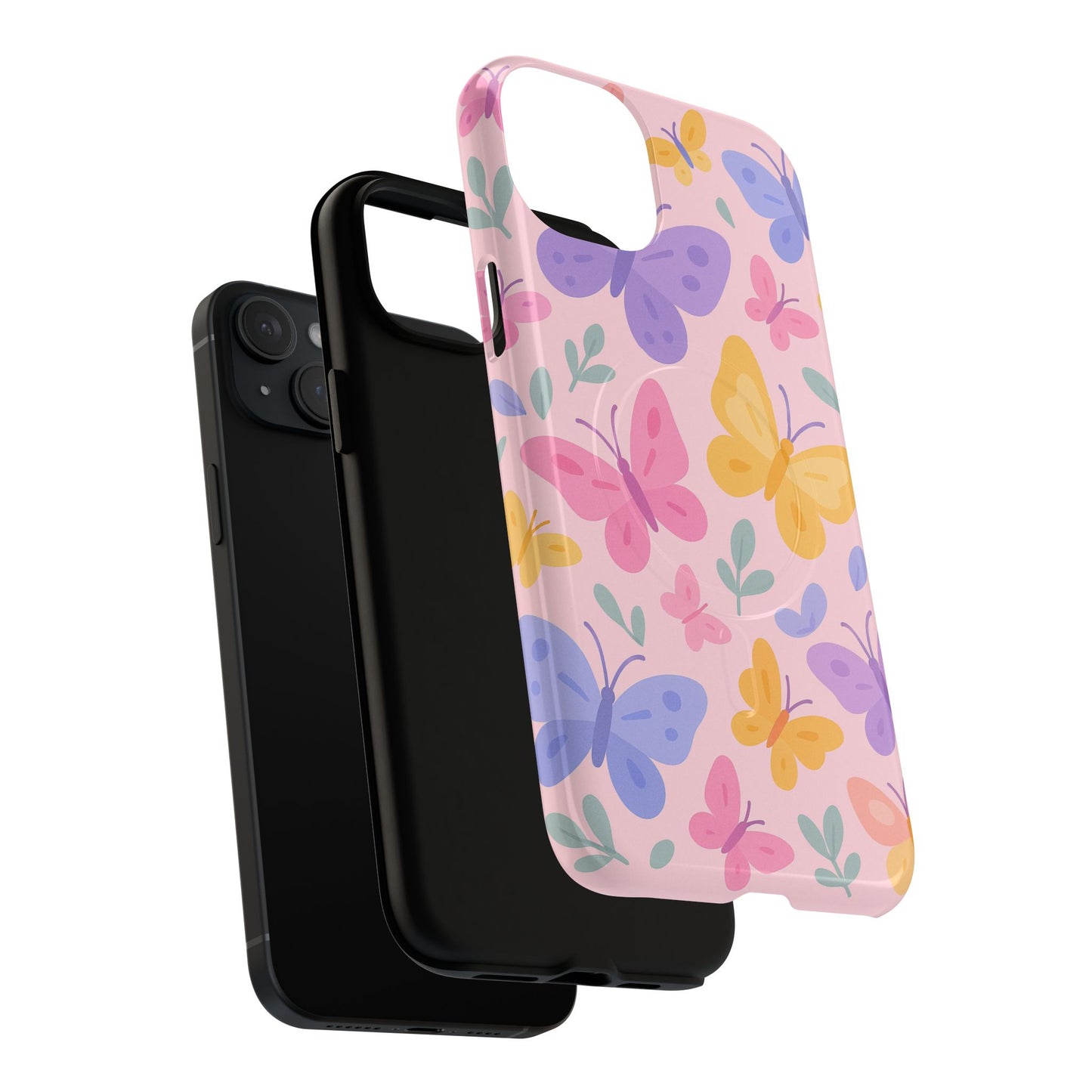Butterfly Pattern Compatible with MagSafe Tough Magnetic Phone Case