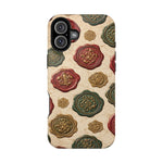 Vintage Wax Seal Pattern Magnetic Impact-Resistant Phone Case with MagSafe Compatibility