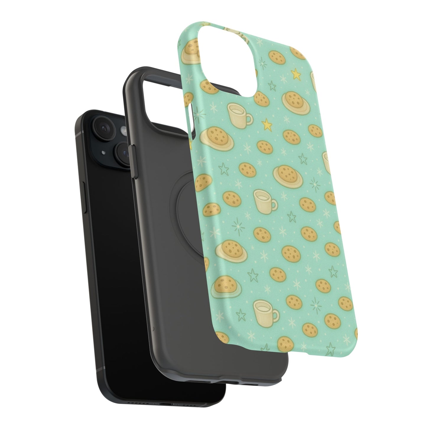 Cookie & Coffee Pattern Tough iPhone Case — Impact-Resistant