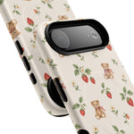 Strawberry Teddy iPhone Case with MagSafe