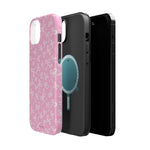 Pink Bow Pattern Impact-Resistant iPhone Case | MagSafe