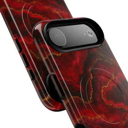 Red Marble iPhone Case with MagSafe