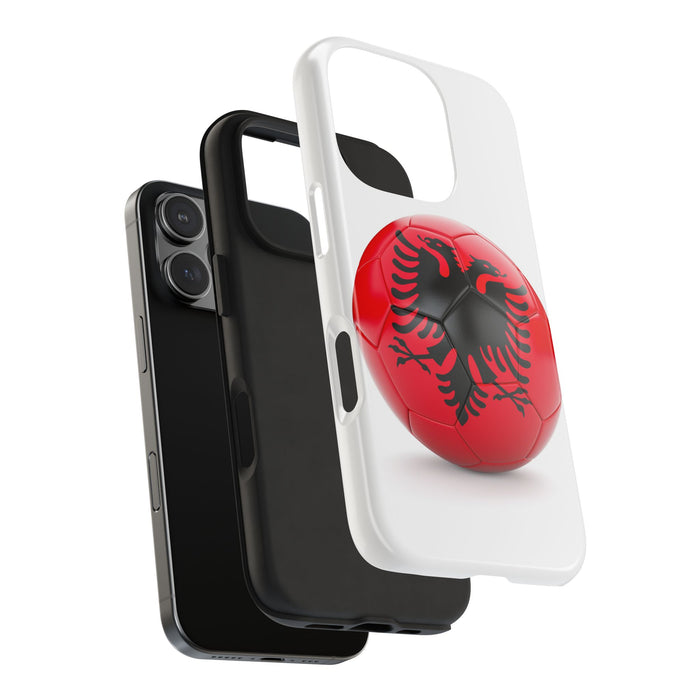 Tough Phone Cases with Albanian soccer flag