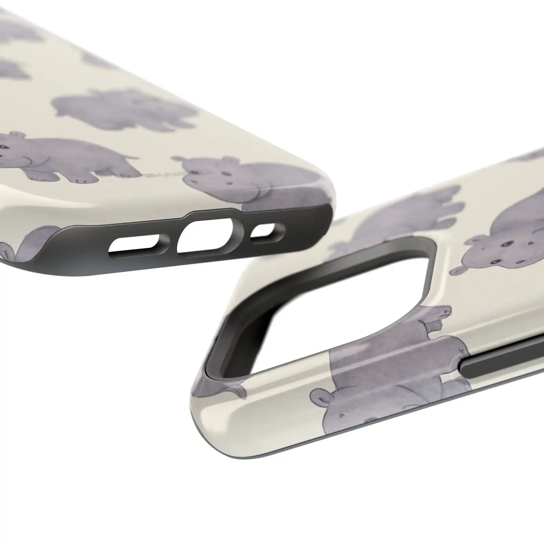 Cute Tiny Hippo Magnetic Impact-Resistant Phone Case