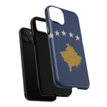 Kosovo Flag Tough iPhone Case — Navy Blue Stars & Gold Map (MagSafe compatible)  Shamo's