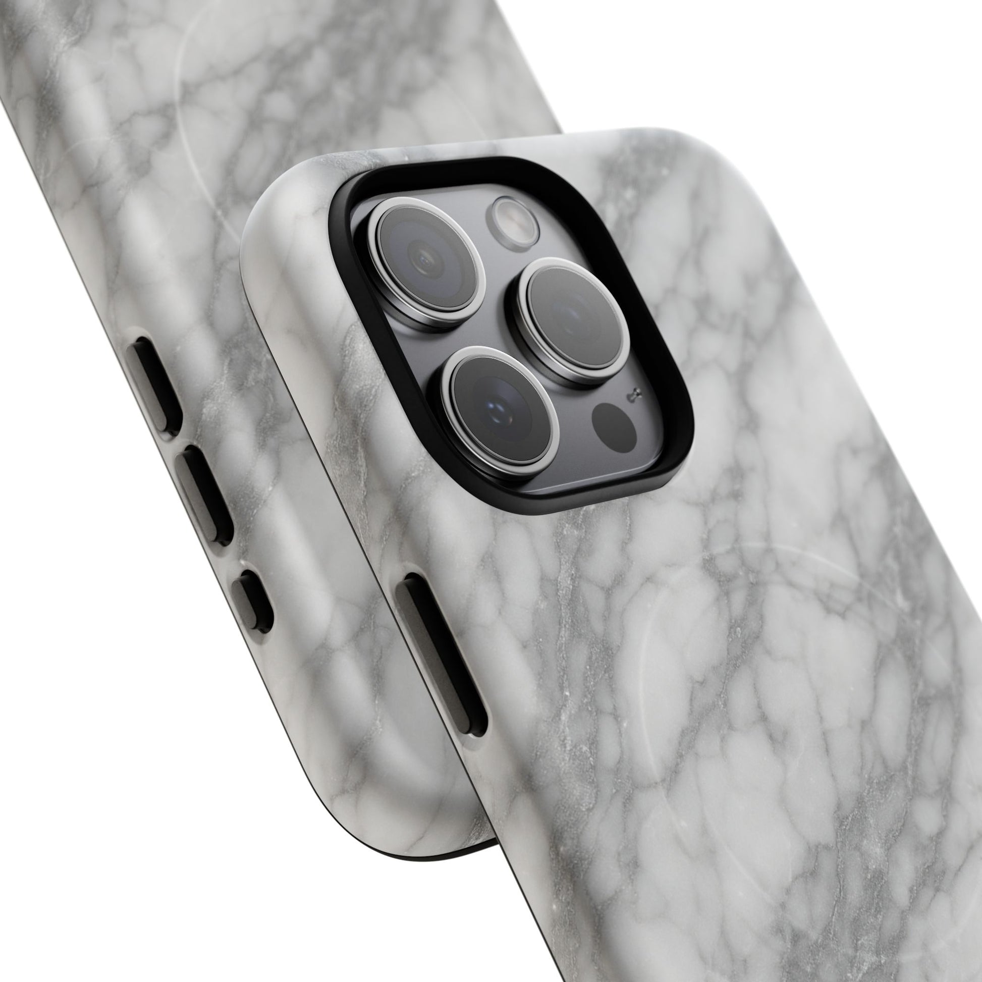 Silver Mist Marble iPhone Case with MagSafe - Shamo's