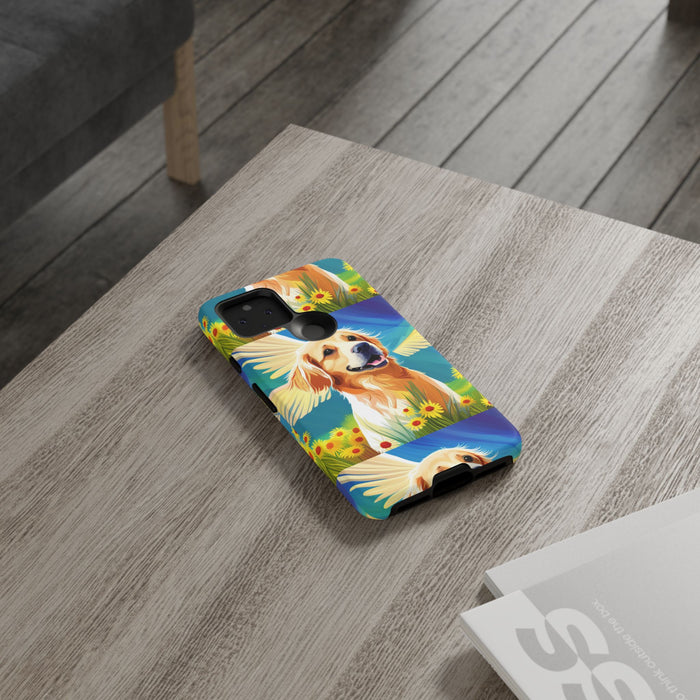 Tough Cases Golden Retriever with Wings Phone case