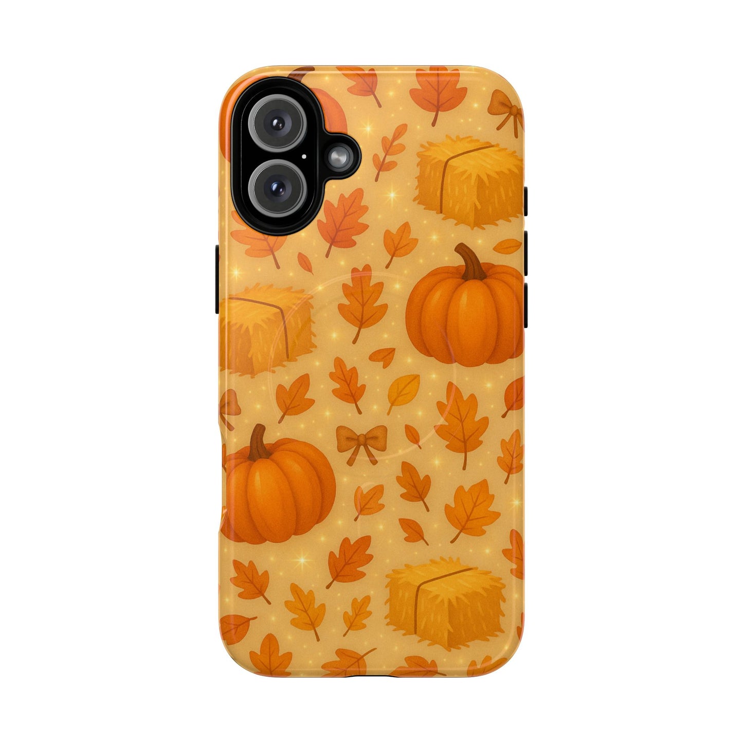 Autumn Harvest iPhone Case — Pumpkin & Haystack Fall with MagSafe - Shamo's