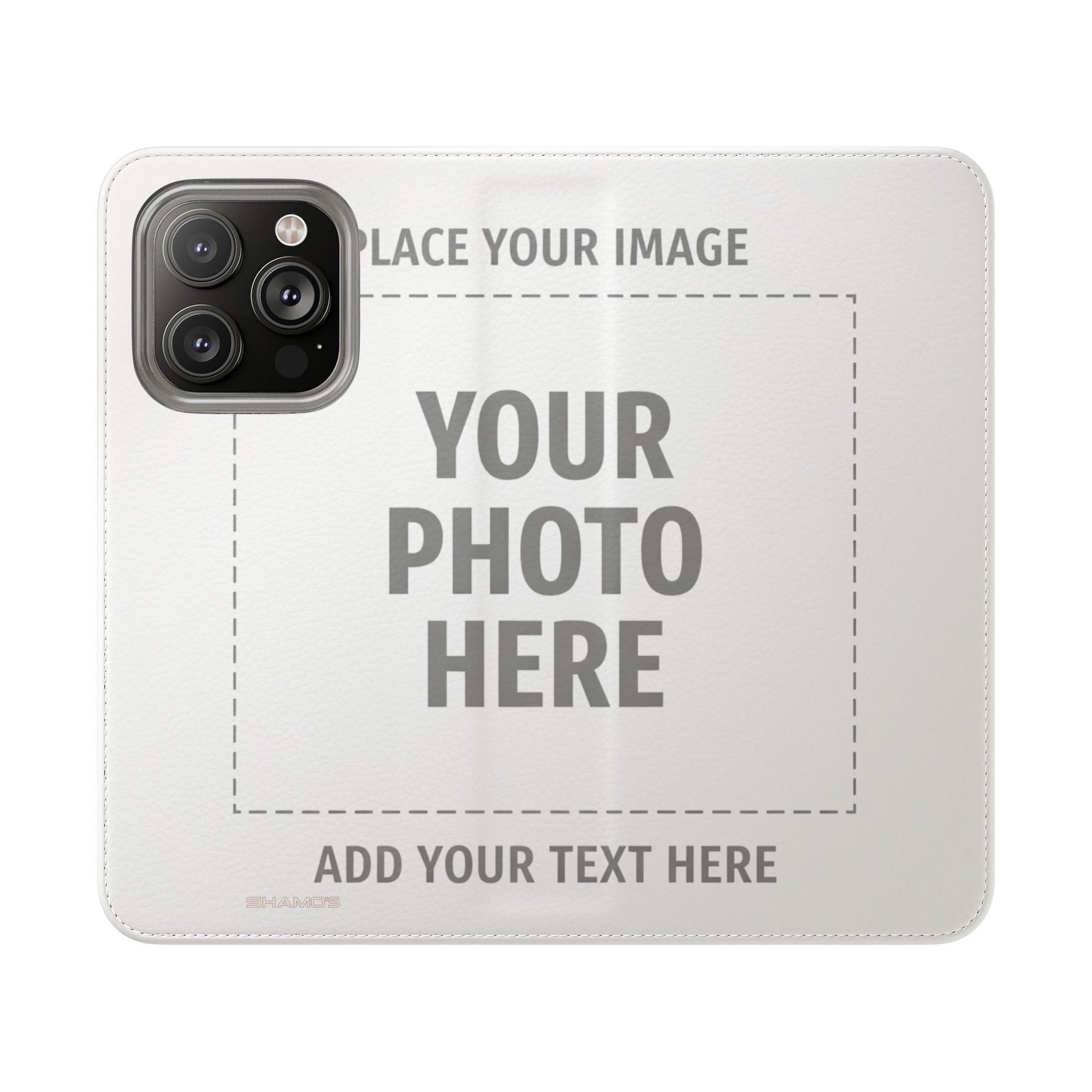 Personalized Flip Wallet Phone Case – Custom Photo & Text Wallet Cover