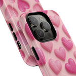 Barbiecore Glitter Hearts iPhone Case | MagSafe - Shamo's