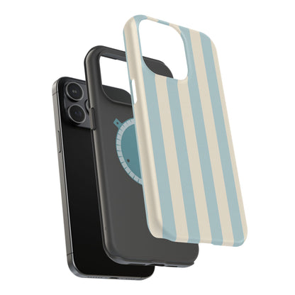 Blue Strips Pattern iPhone Case Compatible with MagSafe