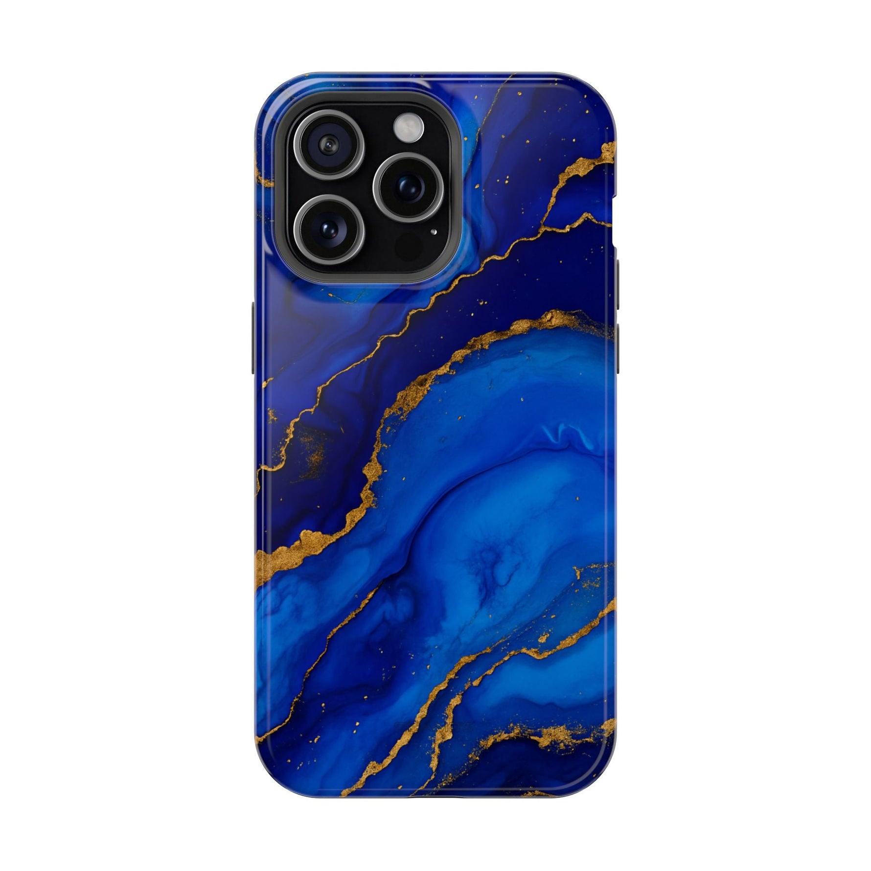 Blue Gold Marble Phone Case  Shamo's iPhone 15 Pro Max / Glossy / Without gift packagin