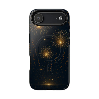 Gold Fireworks Celebration iPhone Case with MagSafe - Shamo's