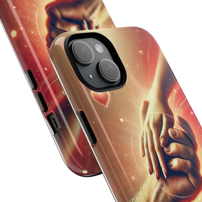 Magnetic Phone Case - Hands in Love Design - Compatible with MagSafe