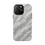 Silver Mist Marble iPhone Case with MagSafe - iPhone 14 Pro Max / Glossy - Shamo's