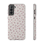 Rosebud Floral Tough iPhone Case | Pink Vintage Flower Protective Cover