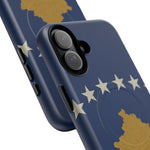Kosovo Flag Tough iPhone Case — Navy Blue Stars & Gold Map (MagSafe compatible)  Shamo's
