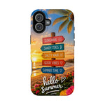 Hello Summer Phone Case — Tropical Beach MagSafe Impact-Resistant Case