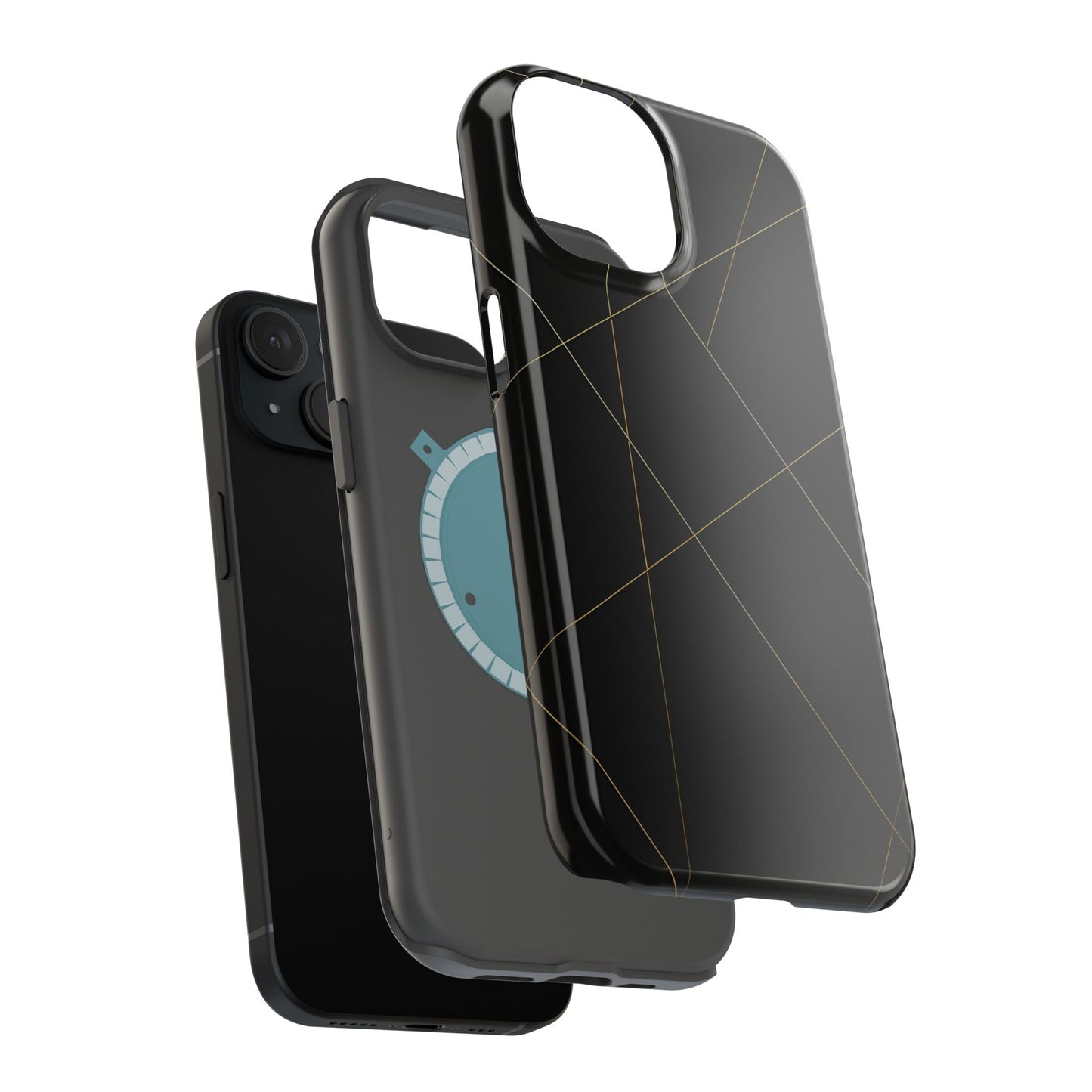Black Geometric Design iPhone Case | MagSafe  Shamo's