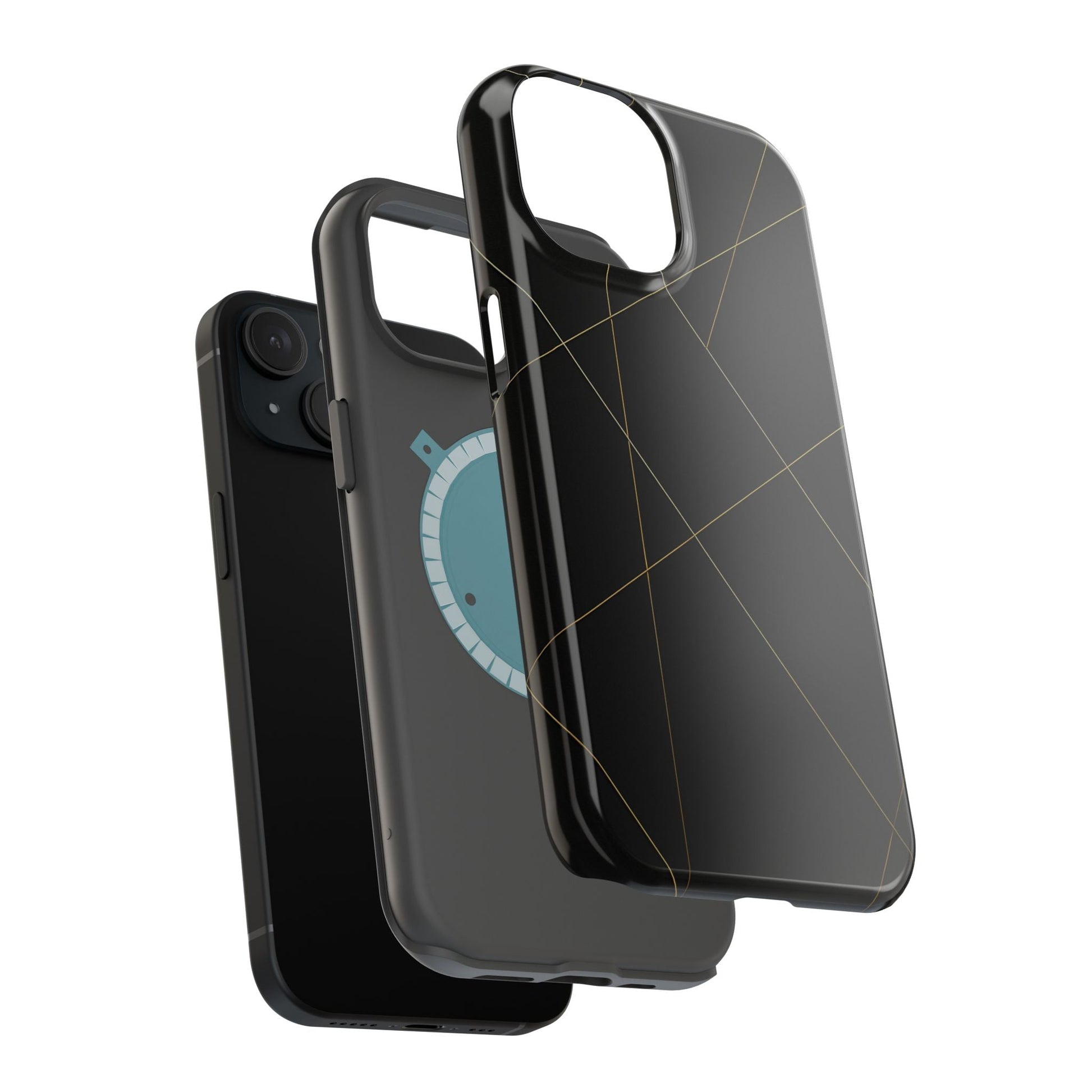 Black Geometric Design iPhone Case | MagSafe  Shamo's