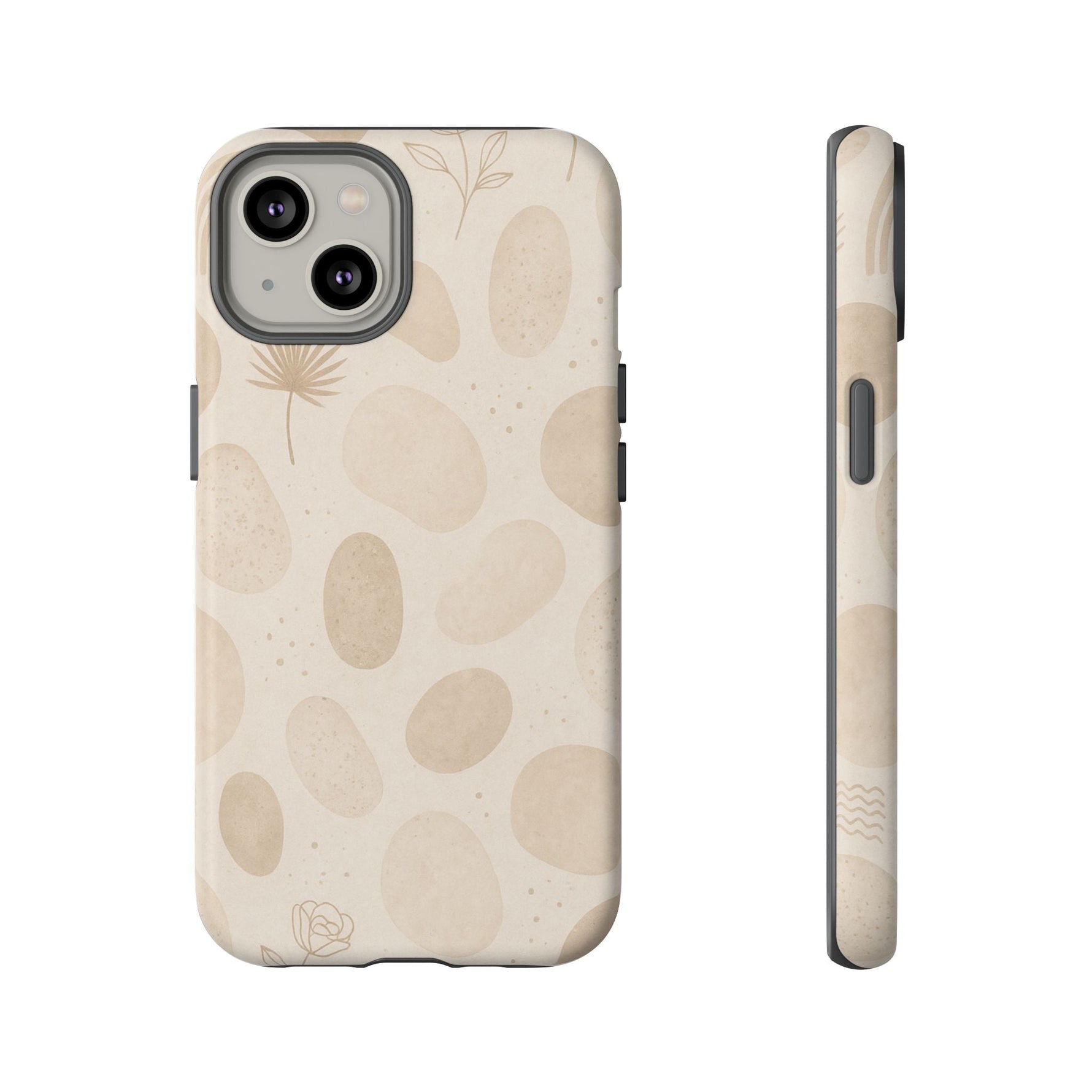 Neutral Pebble Pattern Tough iPhone Case  Shamo's iPhone 14 / Matte