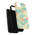 Ocean Wave Tough Phone Case — Pastel Retro Surf Pattern  Shamo's