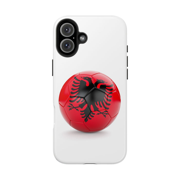 Tough Phone Cases with Albanian soccer flag