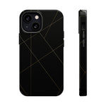 Black Geometric Design iPhone Case | MagSafe  Shamo's iPhone 13 Mini / Glossy