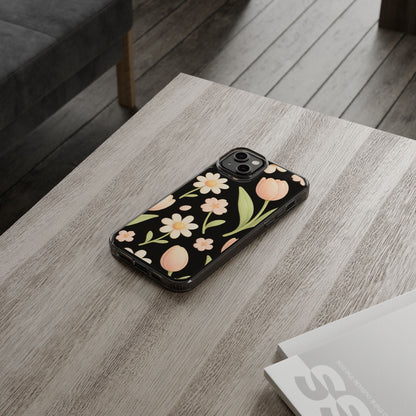 Floral Impact-Resistant Clear iPhone Case