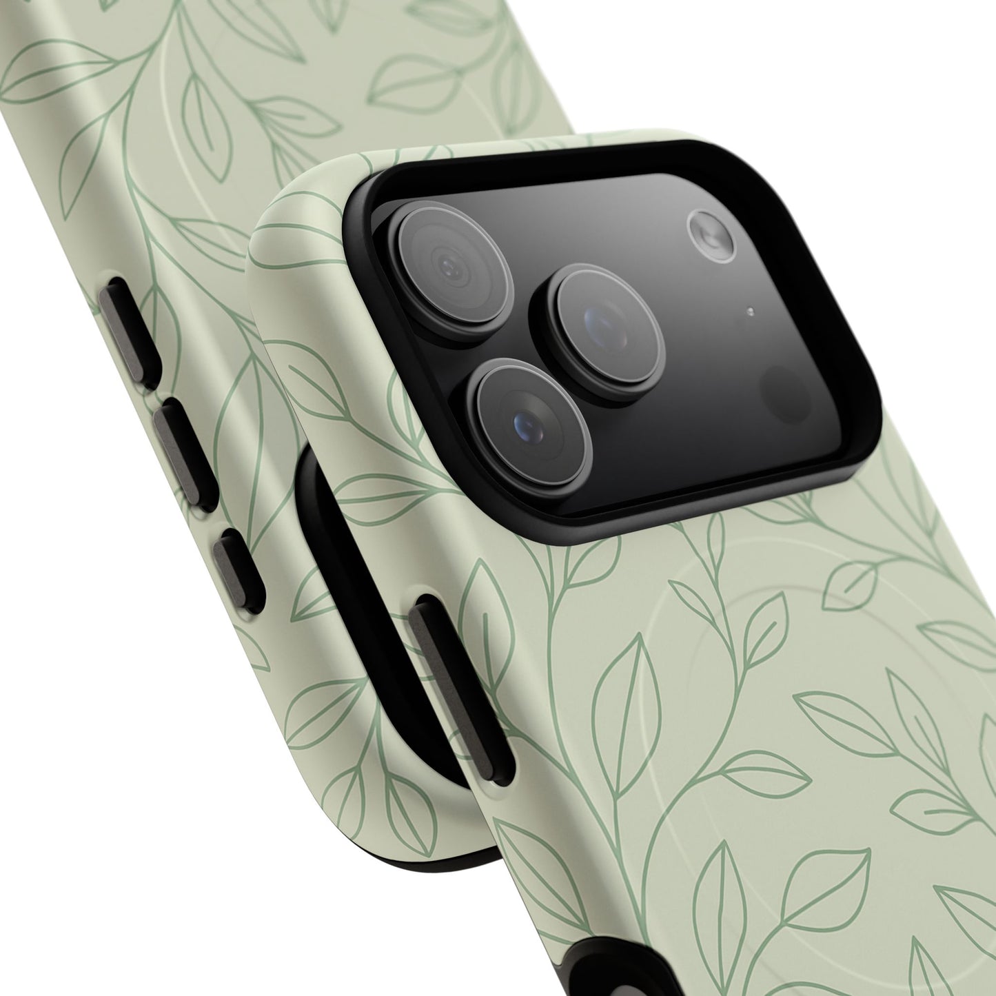 Sage Botanical Leaves Floral iPhone Case | MagSafe