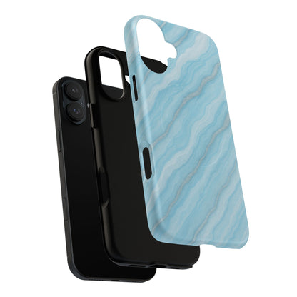 Sky Blue Marble iPhone Case with MagSafe