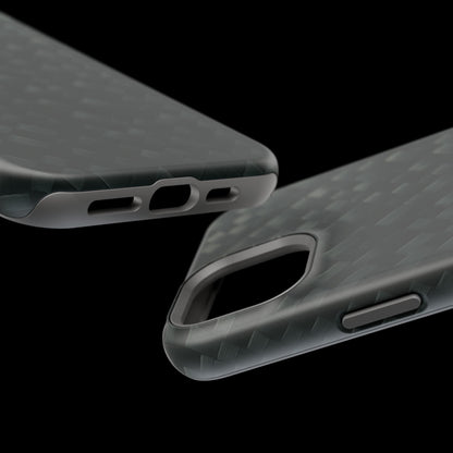 Dark Carbon Fiber Texture Magnetic Impact-Resistant iPhone Case | MagSafe compatible  Shamo's