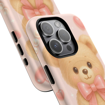 Ribbon Teddy Bear Love iPhone Case with MagSafe