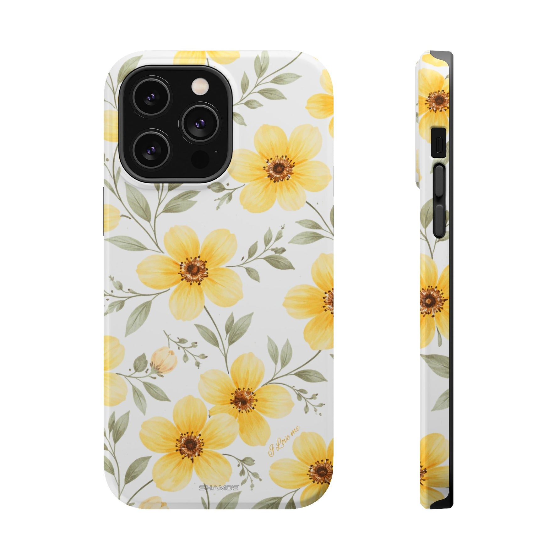 Yellow Flowers Summer Floral Magnetic Impact-Resistant iPhone Case with MagSafe Compatibility - iPhone 14 Pro Max / Glossy - Shamo's