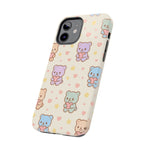 Cute Pastel Bear Impact Phone Case | Heart & Star Kawaii Pattern  Shamo's
