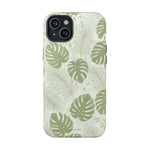 Tropical Monstera Phone Case, Impact-Resistant Magnetic iPhone Cover with MagSafe Compatibility