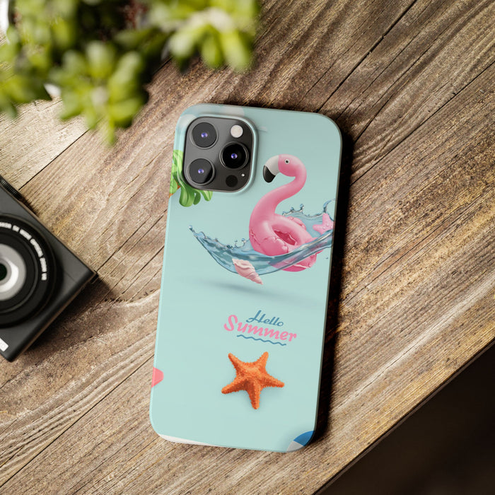 Slim Phone Cases with Hello Summer design