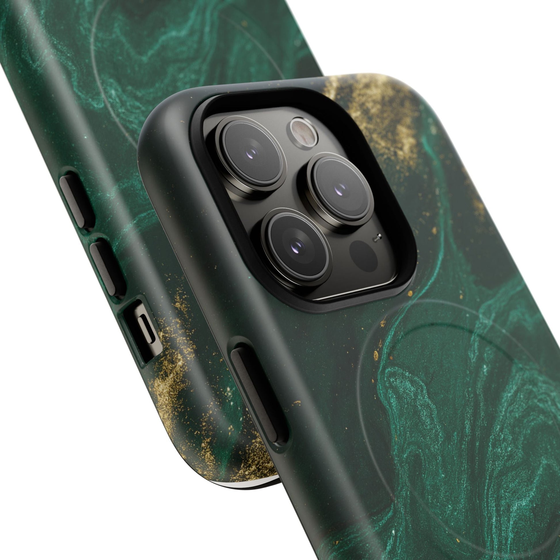 Emerald Marble with Gold Veins iPhone Case | with MagSafe  Shamo's