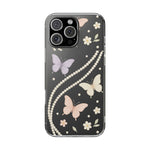 Butterfly Pearl Impact-Resistant Clear iPhone Case - Shamo's