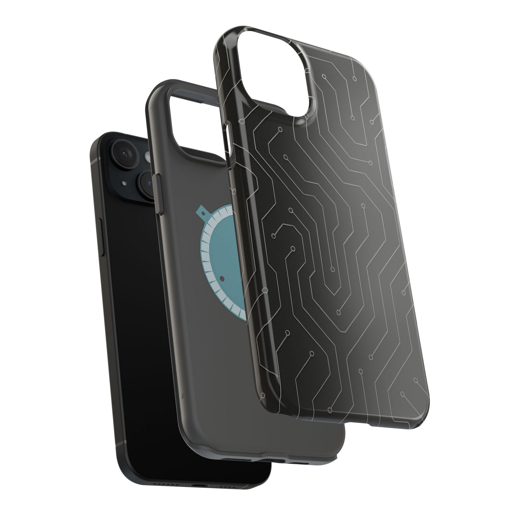 Black Circuit Board Design iPhone Case | MagSafe  Shamo's