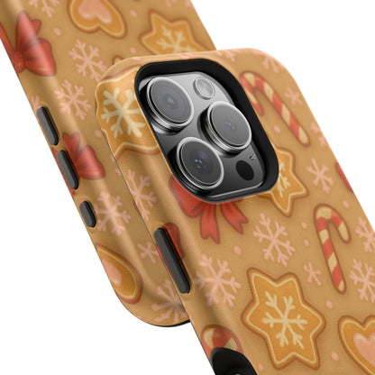Candy Cane & Gingerbread Holiday iPhone Case — Impact-Resistant