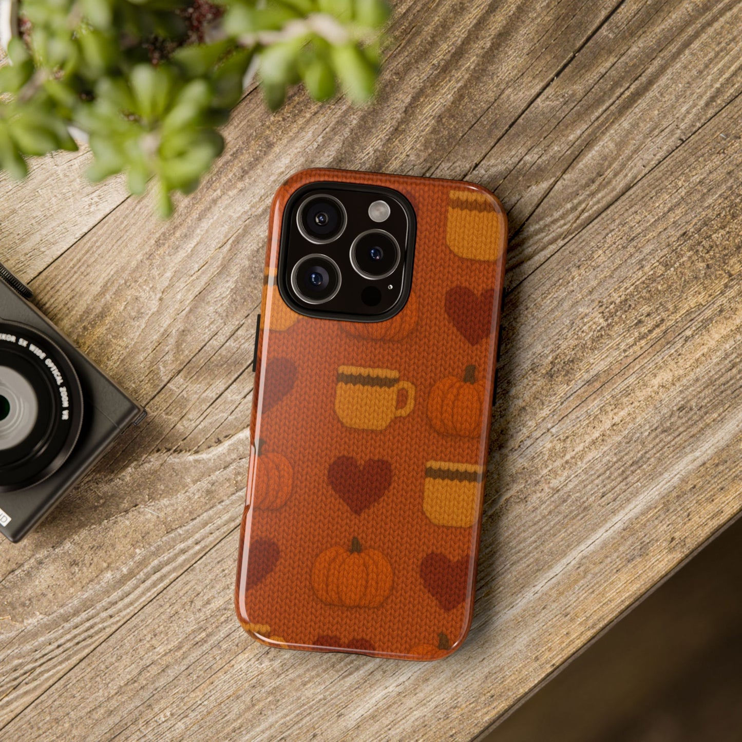 Fall Pumpkin & Coffee iPhone Case