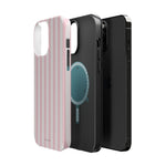 Pink Stripe Impact-Resistant Phone Case | MagSafe