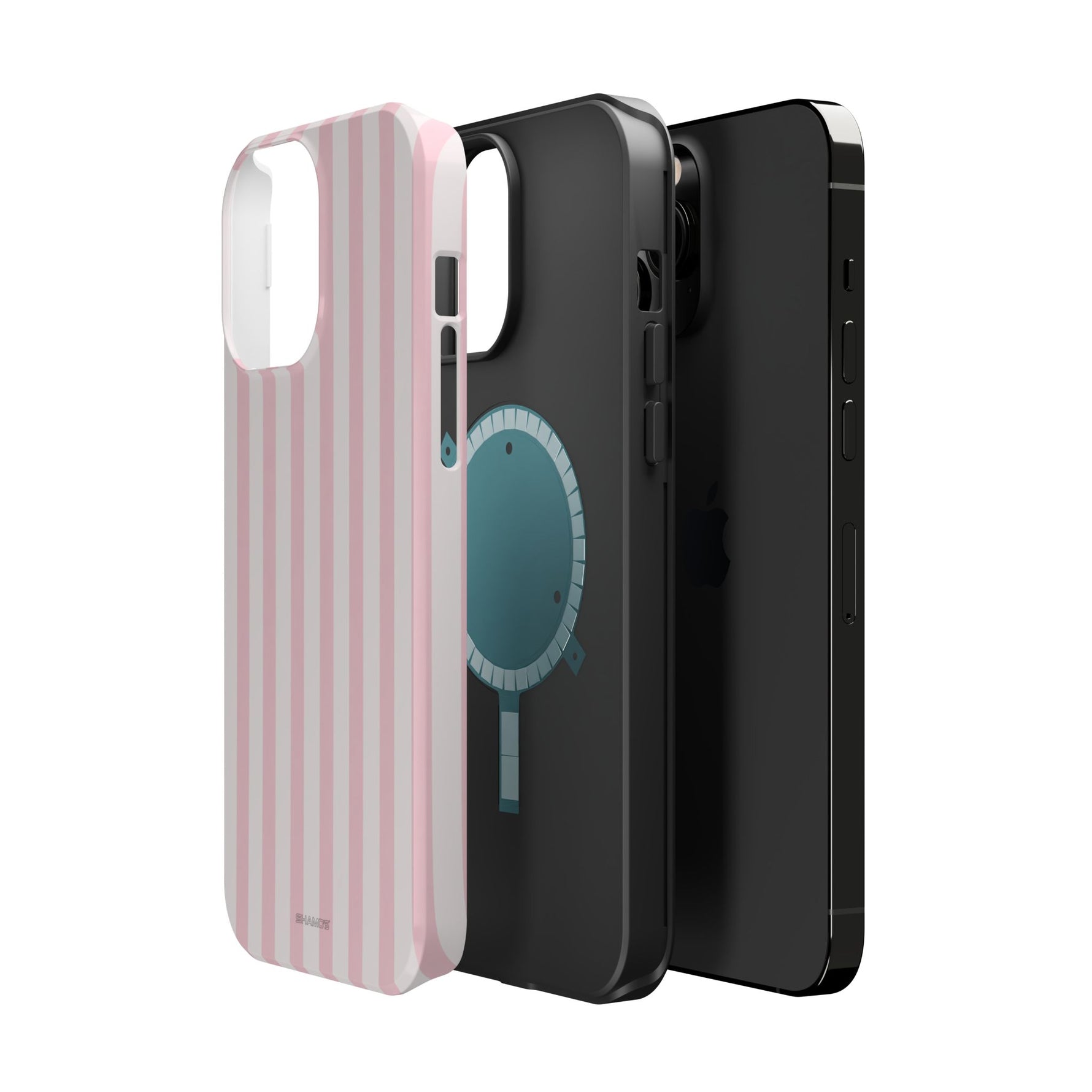 Pink Stripe Impact-Resistant Phone Case | MagSafe